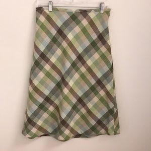 Classic Plaid Ann Taylor Loft Size 4 skirt